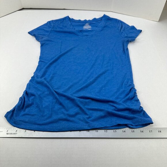 Athletic Works Women's Size Medium 8-10 T-Shirt V Neck Blue Preowned - Picture 7 of 10